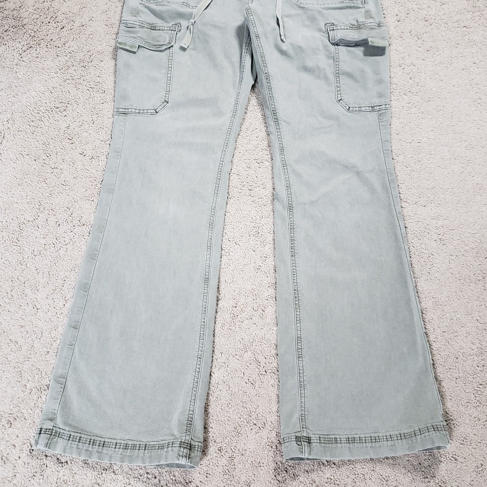 American Eagle Outfitters Women Pants 6 LONG Green Cargo Classic Bootcut - Picture 5 of 13